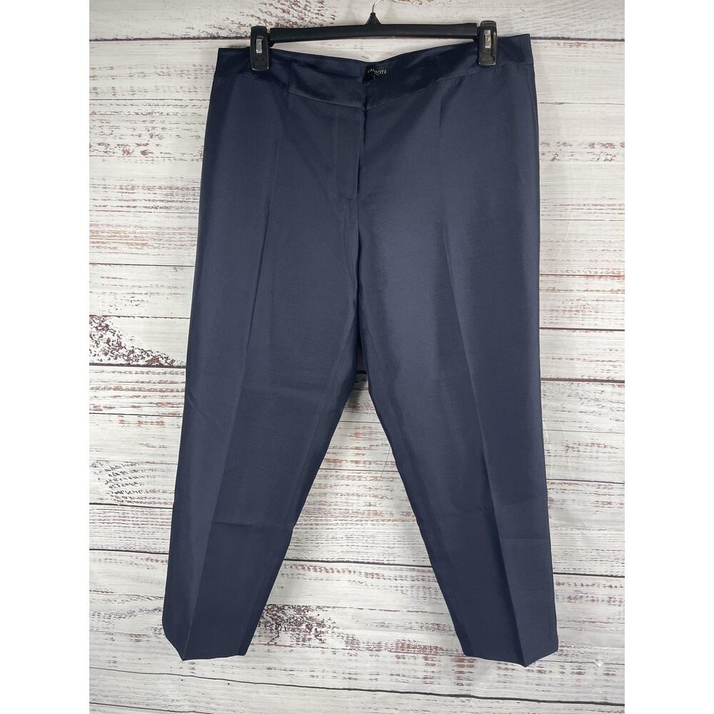 Talbots Pants Women's SZ 14W Straight Leg Silk Blend Dress Career Office Classic